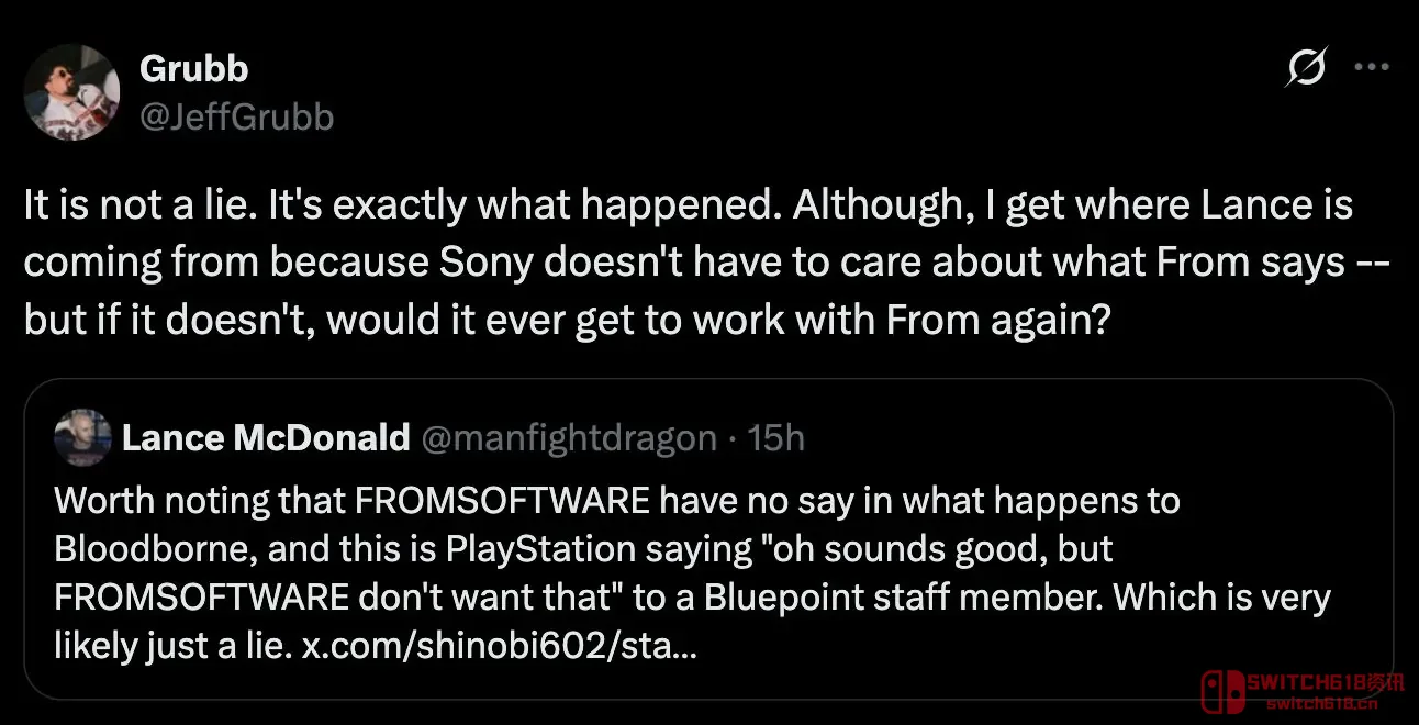 F社:你们的《血源》重制,我真的欣赏不起来! F社:你们的《血源》重制,我真的欣赏不起来!