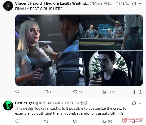 这游戏女主也太好看了吧!老外评论区直接沦陷,《苍穹浩瀚》新作稳了? 这游戏女主也太好看了吧!老外评论区直接沦陷,《苍穹浩瀚》新作稳了?