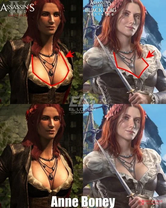 爷青回?黑旗重制版安妮居然“缩胸”了!玩家:我tm心态崩了 爷青回?黑旗重制版安妮居然“缩胸”了!玩家:我tm心态崩了