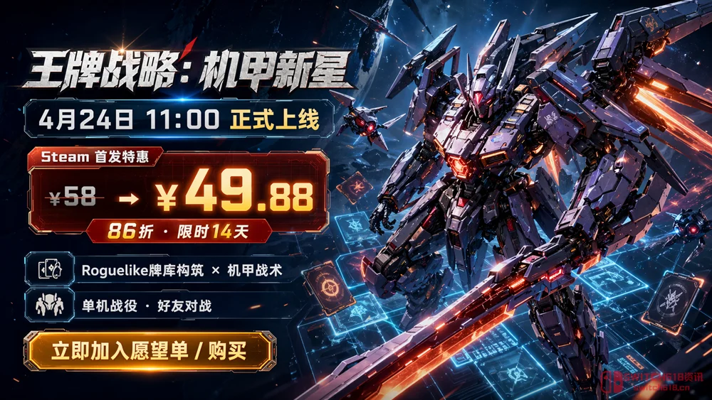 爷青回!《王牌战略:机甲新星》终于上架Steam,首发这价格太香了 爷青回!《王牌战略:机甲新星》终于上架Steam,首发这价格太香了