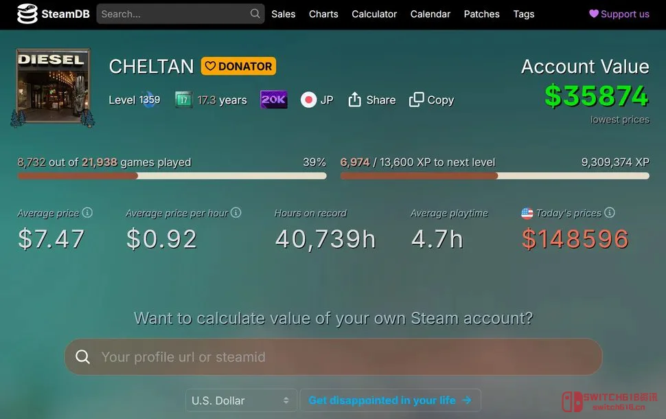 卧槽!Steam全球第一“收藏家”竟是上海老哥?4.3万款游戏,500万砸进去,官方给个称号不过分吧? 卧槽!Steam全球第一“收藏家”竟是上海老哥?4.3万款游戏,500万砸进去,官方给个称号不过分吧?