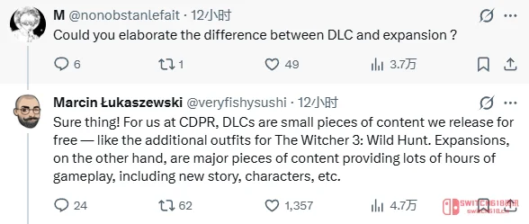 绝了!《巫师3》新内容叫资料片不叫DLC,CDPR这波操作我服 绝了!《巫师3》新内容叫资料片不叫DLC,CDPR这波操作我服