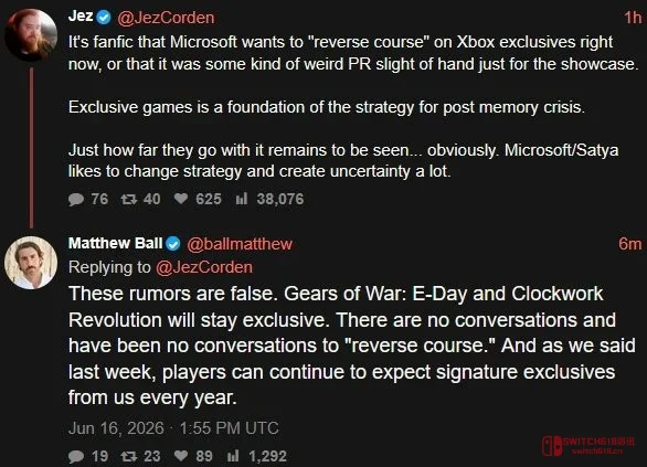 我去，我就知道是假新闻！Xbox高管亲自辟谣：《战争机器：事变日》独占稳了！