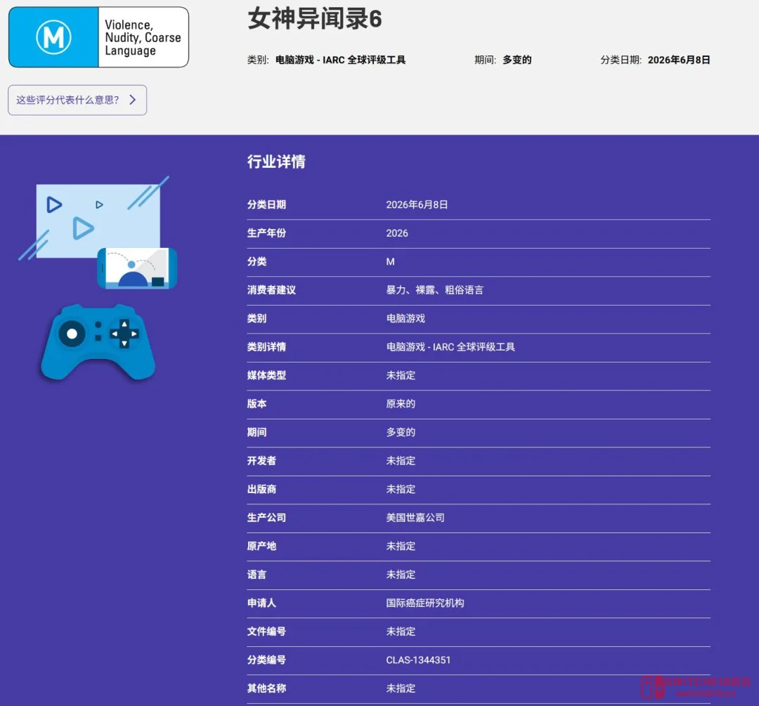 天呐!《P6》评级曝光!发售日可能比想象中近? 天呐!《P6》评级曝光!发售日可能比想象中近?