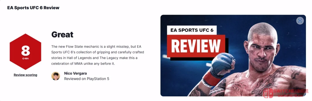 我去,IGN8分!《EA Sports UFC 6》把八角笼的战斗魂做出来了! 我去,IGN8分!《EA Sports UFC 6》把八角笼的战斗魂做出来了!